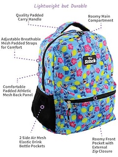Foto 5 | Foto 5 | Venta Internacional- Mochila Escolar De 16'' Lilo Y Stitch, Unisex (talla Única, Azul)