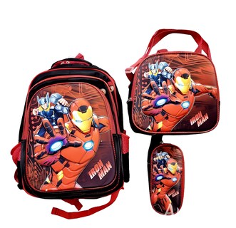 Foto 1 | Foto 1 | Mochila Escolar Con Luz Led Incluye Lonchera Y Lapicera Con Diseño De Iron Man