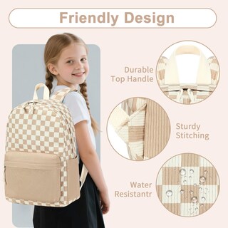Foto 4 | Foto 4 | Mochila Camtop Para Niñas Adolescentes Mochila Escolar De Pana Marrón - Venta Internacional.
