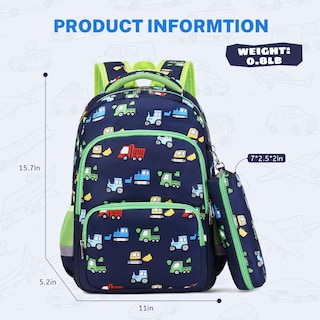Foto 5 | Foto 5 | Set De Mochilas Mygreen Para Niños A Prueba De Agua Con Lonchera Azul Y Verde - Venta Internacional.