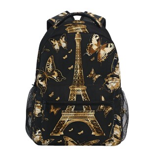 Foto 1 | Foto 1 | Mochila Alaza Golden Eiffel Tower Para Niñas  Escuela  40 5 X 29 X 17 5 Cm - Venta Internacional.