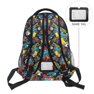 Foto 6 | Foto 6 | Mochila Wamika Monster Truck Racing Cars Para Niños Mayores De 3 Años - Venta Internacional.