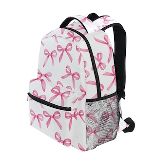 Foto 2 | Foto 2 | Mochila Alaza Con Lazos Rosas Para Niños Y Adolescentes Mochila De 40 Cm - Venta Internacional.
