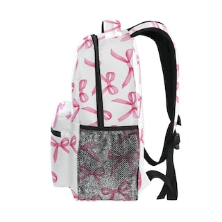 Foto 3 | Foto 3 | Mochila Alaza Con Lazos Rosas Para Niños Y Adolescentes Mochila De 40 Cm - Venta Internacional.