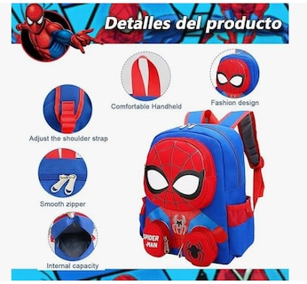 Foto 2 | Foto 2 | Mochila Escolar Spider Man Mochila Para Niños 3d Dibujos Animados Mochila Para Hombre Araña