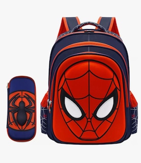 Foto 1 | Foto 1 | Estudiante Mochila Infantil Spider-man Con Estuche Lápices Azul Oscuro Mochila Escolar Impermeable Para Niños