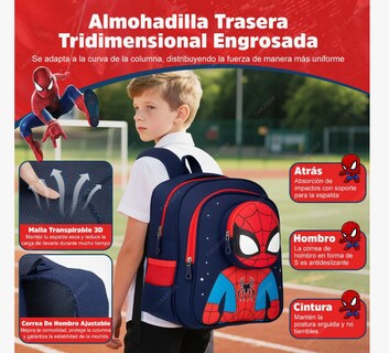 Foto 2 | Foto 2 | Mochilas Escolares Mochila De Superhéroe Para Escuela Primaria Mochila Escolar Niño De Dibujos Animados 3d Backpack Ligera De