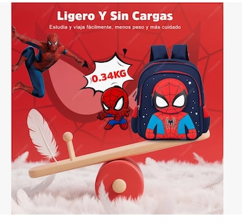 Foto 3 | Foto 3 | Mochilas Escolares Mochila De Superhéroe Para Escuela Primaria Mochila Escolar Niño De Dibujos Animados 3d Backpack Ligera De
