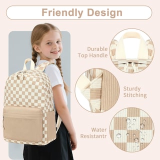Foto 4 | Foto 4 | Mochila Camtop Para Niñas Adolescentes Mochila Escolar De Pana Marrón - Venta Internacional.