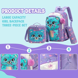 Foto 4 | Foto 4 | Mochila Meetbelify Kids Para Niñas Con Bolsa De Almuerzo Y Estuche Para Lápices - Venta Internacional.