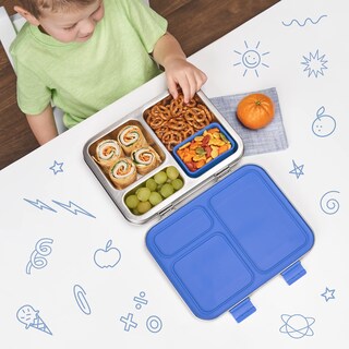 Foto 3 | Foto 3 | Fiambrera Bentgo Kids De Acero Inoxidable Resistente A Fugas, Color Azul - Venta Internacional.