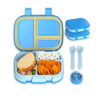 Foto 1 | Foto 1 | Lonchera Para Niños Tipo Bento Box Con Compartimentos Ajustables De Sellado Hermetico, Tupper Para Lunch Con Cubiertos Incluidos