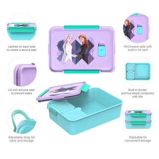 Foto 4 | Foto 4 | Bento Box Zak Designs Disney Frozen 2 De Plástico Reutilizable - Venta Internacional.