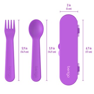 Foto 5 | Foto 5 | Juego De Utensilios Bentgo Kids De Plástico Reutilizable Con Funda De Almacenamiento - Venta Internacional.