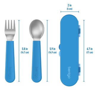 Foto 5 | Foto 5 | Juego De Utensilios Bentgo Kids De Acero Inoxidable Con Estuche De Almacenamiento Azul - Venta Internacional.