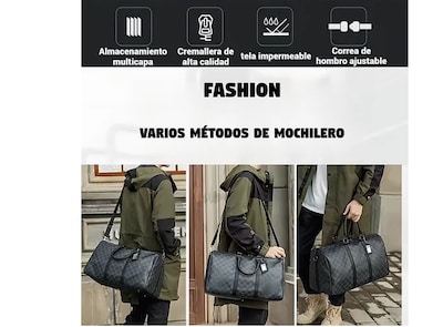 Foto 3 | Foto 3 | Lonchera Xtellar Bolsa De Viaje Unisex, Impermeable Gran Capacidad 35l Color Negro Tartan