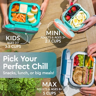 Foto 6 | Foto 6 | Fiambrera Bentgo Chill Kids De 4 Compartimentos Con Bolsa De Hielo, Color Verde Azulado - Venta Internacional.