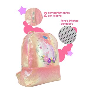 Foto 5 | Foto 5 | Mochila Infantil de Unicornio Tornasol Importadora La Merced color Rosa