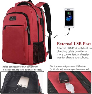 Foto 3 | Foto 4 | Venta Internacional- Mochila para Portátil Matein Rojo