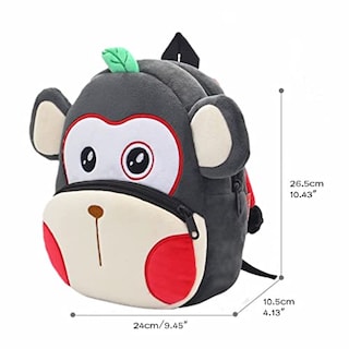 Foto 3 | Foto 3 | Venta Internacional- Mochila para Niños Ladyzone Zoo Adorable Bolso Felpa Dibujos Tamaño 10'' Preescolar