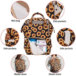 Foto 5 | Foto 5 | Venta Internacional- Mochila Pañalera de Girasol Grande para Mujer