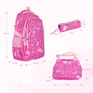 Foto 5 | Foto 5 | Kit Escolar Mochila Lonchera Lapicera Diseño de Gato Rosa