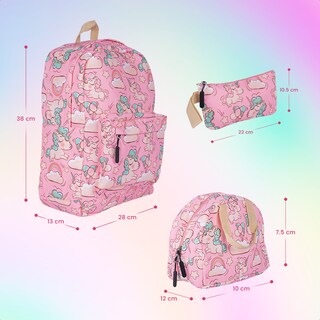 Foto 5 | Foto 5 | Kit Escolar Coquette Mochila Lonchera Lapicera Unicornio Rosa