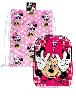 Foto 1 | Foto 1 | Set de Mochila Infantil con Morral Minnie Mouse Rosa