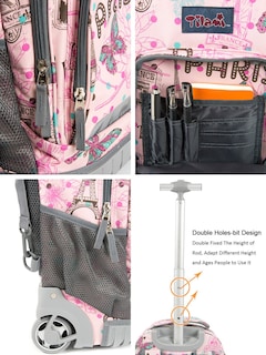 Foto 6 | Foto 6 | Mochila con Ruedas Tilami Kids 45 cm Rosa - Venta Internacional