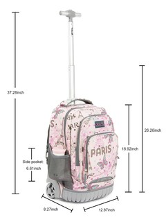 Foto 7 | Foto 7 | Mochila con Ruedas Tilami Kids 45 cm Rosa - Venta Internacional
