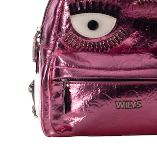Foto 5 | Foto 5 | Mini Backpack Wink Corrugada Rosa Wilys Mochila Diseño De La Tela Brilloso.