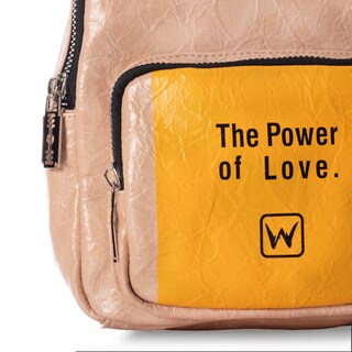Foto 4 | Foto 4 | Mini Backpack The Power Of Love Café Wilys Mochila Color Beige Diseño De La Tela Liso