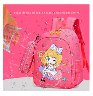 Foto 2 | Foto 2 | Mochila Impermeable Para Estudiantes De Escuela Rojo