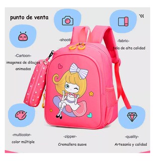 Foto 4 | Foto 4 | Mochila Impermeable Para Estudiantes De Escuela Rojo