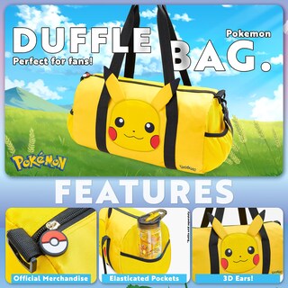 Foto 3 | Foto 3 | Bolsa De Viaje Con Diseño De Pokémon Pikachu Para Niños, Color Amarillo, Orejas En 3d - Venta Internacional.