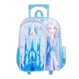 Mochila Primaria Con Ruedas Infantil Disney Elsa De Frozen 20l (azul)