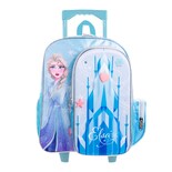 Mochila Kinder Con Ruedas Infantil Disney Elsa De Frozen 14l (azul)