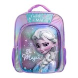 Mochila Primaria Infantil Disney Frozen (3d Hardshell) Elsa 20l Púrpura