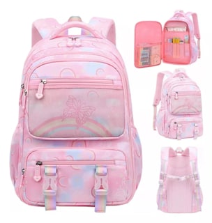 Foto 4 | Foto 4 | Mochilas Escolar Impermeable Xtellar De Mariposas Color Rosa