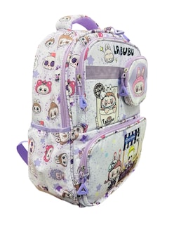 Foto 3 | Foto 3 | Mochila Escolar Color Lila De Labubu Práctica Y Espaciosa