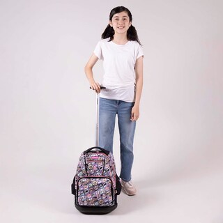 Foto 8 | Foto 8 | Mochila Con Ruedas Negra Multicolor Chenson Happy Girl Mixco