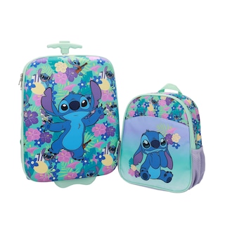 Foto 1 | Foto 1 | Set De Equipaje Con Estampado De Flores Tropicales Disney Stitch Para Jóvenes - Venta Internacional.