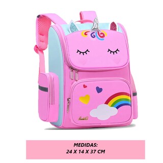 Foto 5 | Foto 5 | Mochila Infantil Impermeable Niña Unicornio Lab.g Rosa