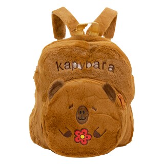 Foto 1 | Foto 1 | Mochila Unisex Camel Peluche Capybara Flor Textil Kinder Nueva Imagen