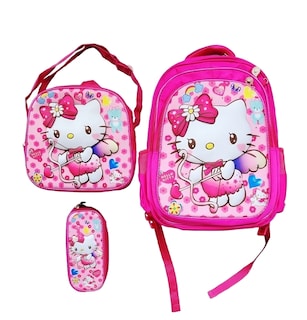 Foto 1 | Foto 1 | Mochila Escolar Con Luz Led Incluye Lonchera Y Lapicera Con Diseño De Hello Kitty