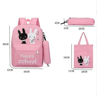 Foto 5 | Foto 5 | Mochila Huoguo  Kit De Mochilas Para Estudiantes  Lona Rosa  20-35 L - Venta Internacional.