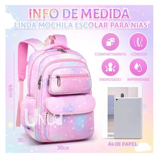 Foto 2 | Foto 2 | Mochila Escolar Kawaii Para Niñas De Primaria Segundaria Gran Capacidad Con Apertura 180grados