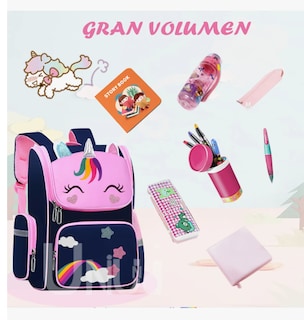 Foto 4 | Foto 4 | Mochila Escolar Viaje Para Niñas Kit De Mochila 3piezas Con Lonchera Lapicera Mochila Escolar Primaria Preescolar Kinder Bolsa