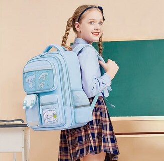 Foto 3 | Foto 3 | Mochila Impermeable Noche Infantil Lindo Dibujos Animados Grandes Azul Cielo Regreso A Clases