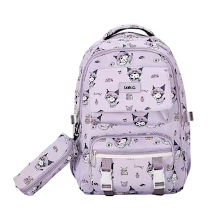 Foto 1 | Foto 1 | Mochila Escolar Estampada Kuromi Violeta Nailon 14.5 L